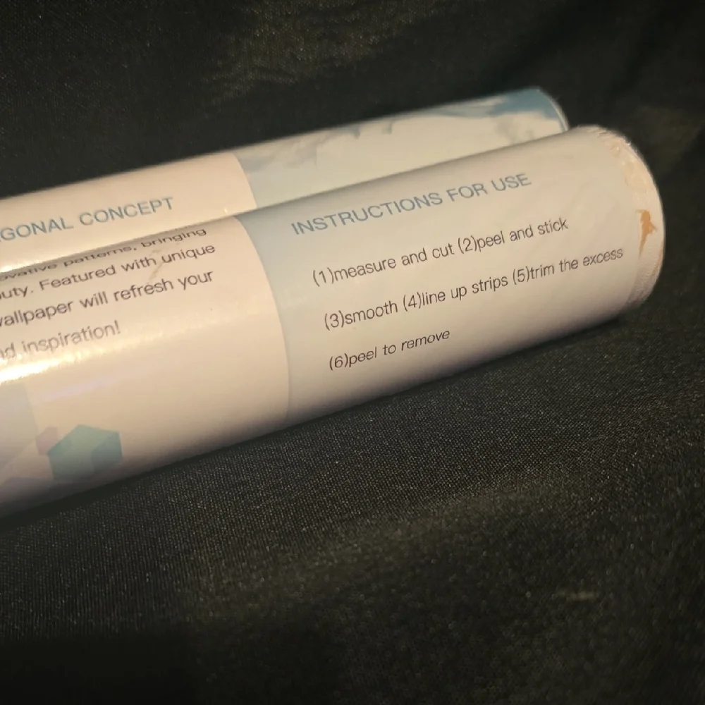 White and Blue Adhesive Paper Rolls